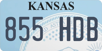 KS license plate 855HDB