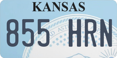 KS license plate 855HRN