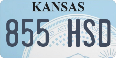 KS license plate 855HSD