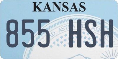 KS license plate 855HSH
