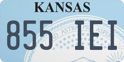 KS license plate 855IEI
