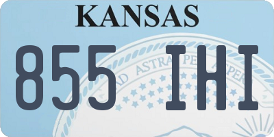 KS license plate 855IHI