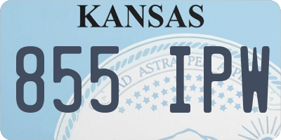 KS license plate 855IPW
