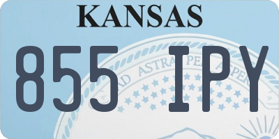 KS license plate 855IPY