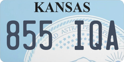 KS license plate 855IQA