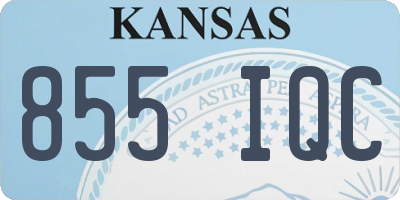 KS license plate 855IQC