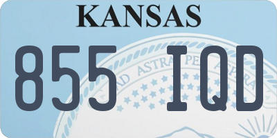 KS license plate 855IQD