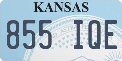 KS license plate 855IQE