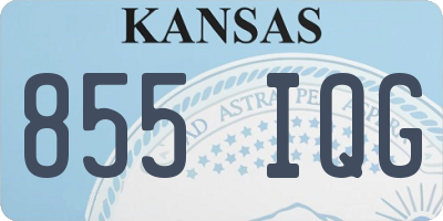 KS license plate 855IQG