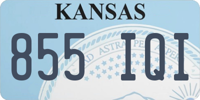 KS license plate 855IQI