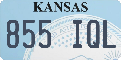 KS license plate 855IQL