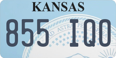 KS license plate 855IQO