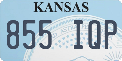 KS license plate 855IQP