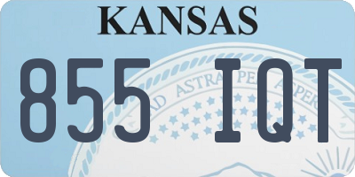 KS license plate 855IQT