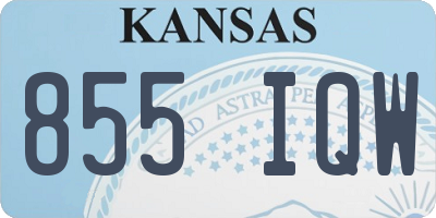 KS license plate 855IQW