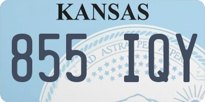 KS license plate 855IQY