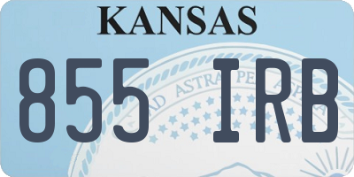 KS license plate 855IRB