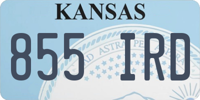 KS license plate 855IRD