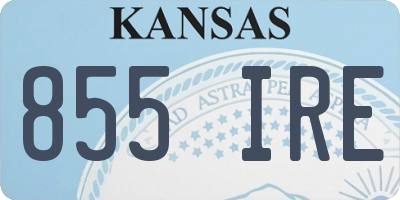KS license plate 855IRE