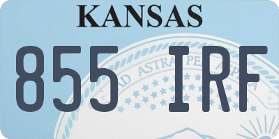 KS license plate 855IRF