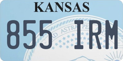 KS license plate 855IRM