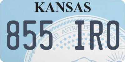 KS license plate 855IRO