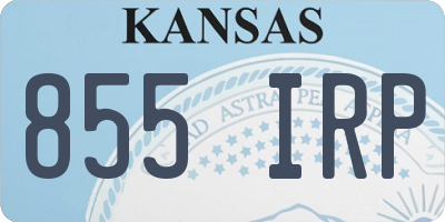 KS license plate 855IRP