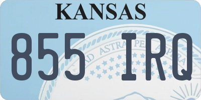 KS license plate 855IRQ