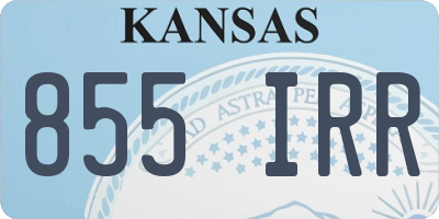 KS license plate 855IRR