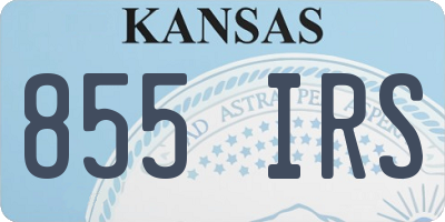 KS license plate 855IRS