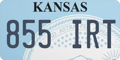 KS license plate 855IRT