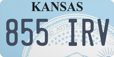 KS license plate 855IRV