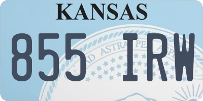 KS license plate 855IRW