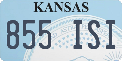 KS license plate 855ISI