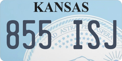 KS license plate 855ISJ