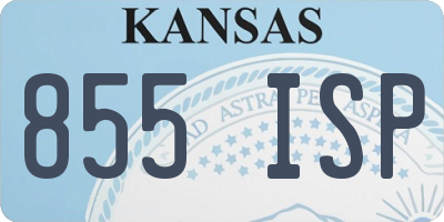 KS license plate 855ISP