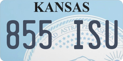 KS license plate 855ISU