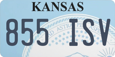 KS license plate 855ISV