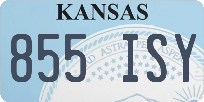 KS license plate 855ISY