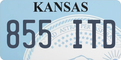 KS license plate 855ITD