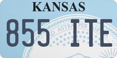 KS license plate 855ITE