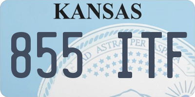 KS license plate 855ITF