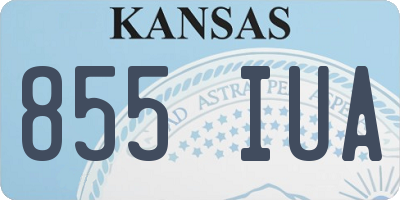 KS license plate 855IUA