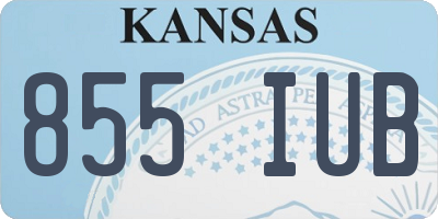 KS license plate 855IUB
