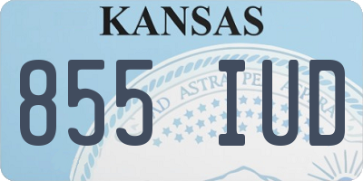 KS license plate 855IUD