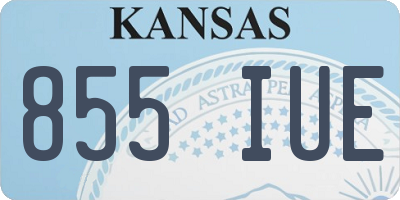 KS license plate 855IUE