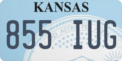 KS license plate 855IUG