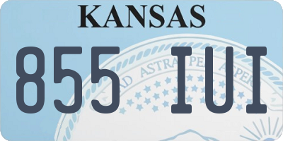 KS license plate 855IUI