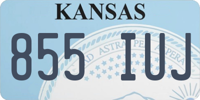 KS license plate 855IUJ