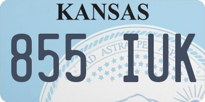 KS license plate 855IUK